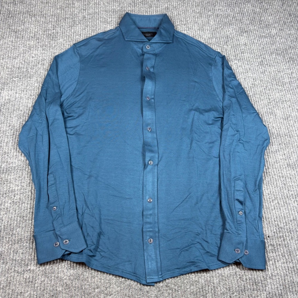 Greyson Shirt Mens M Woven in Italy Long Sleeve Button Down